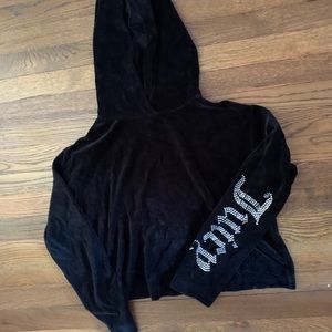 Velvet juicy couture  cropped hoodie